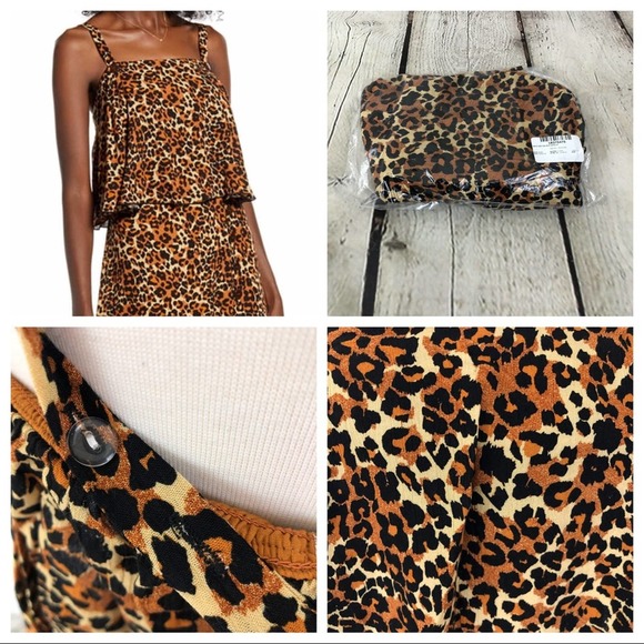 Animal Print Cropped Top Band of Gypsies Medium - Picture 6 of 8